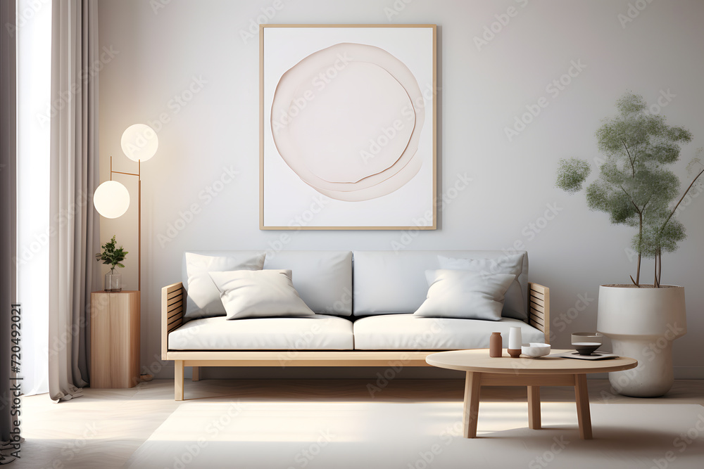 Fototapeta premium A Scandinavian living room
