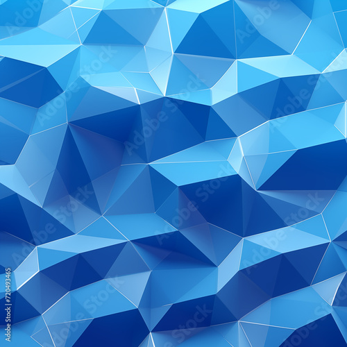 low poly background image in blue tones