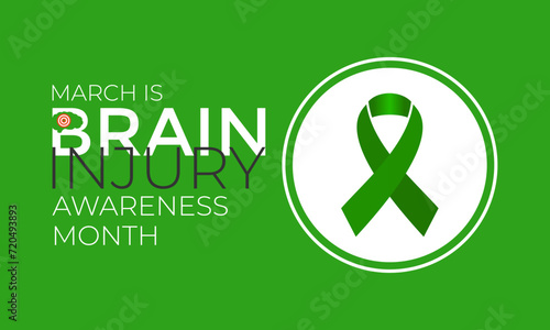 National Brain Injury Awareness Month Vector Illustration.  Greeting card, poster, flyer and Banner, background design.
