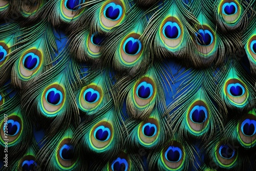 Peacock feather background, Abstract peacock feather, Ai generated © Tanu