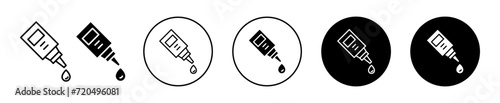 eye drop vector icon set collection. eye drop Outline flat Icon.