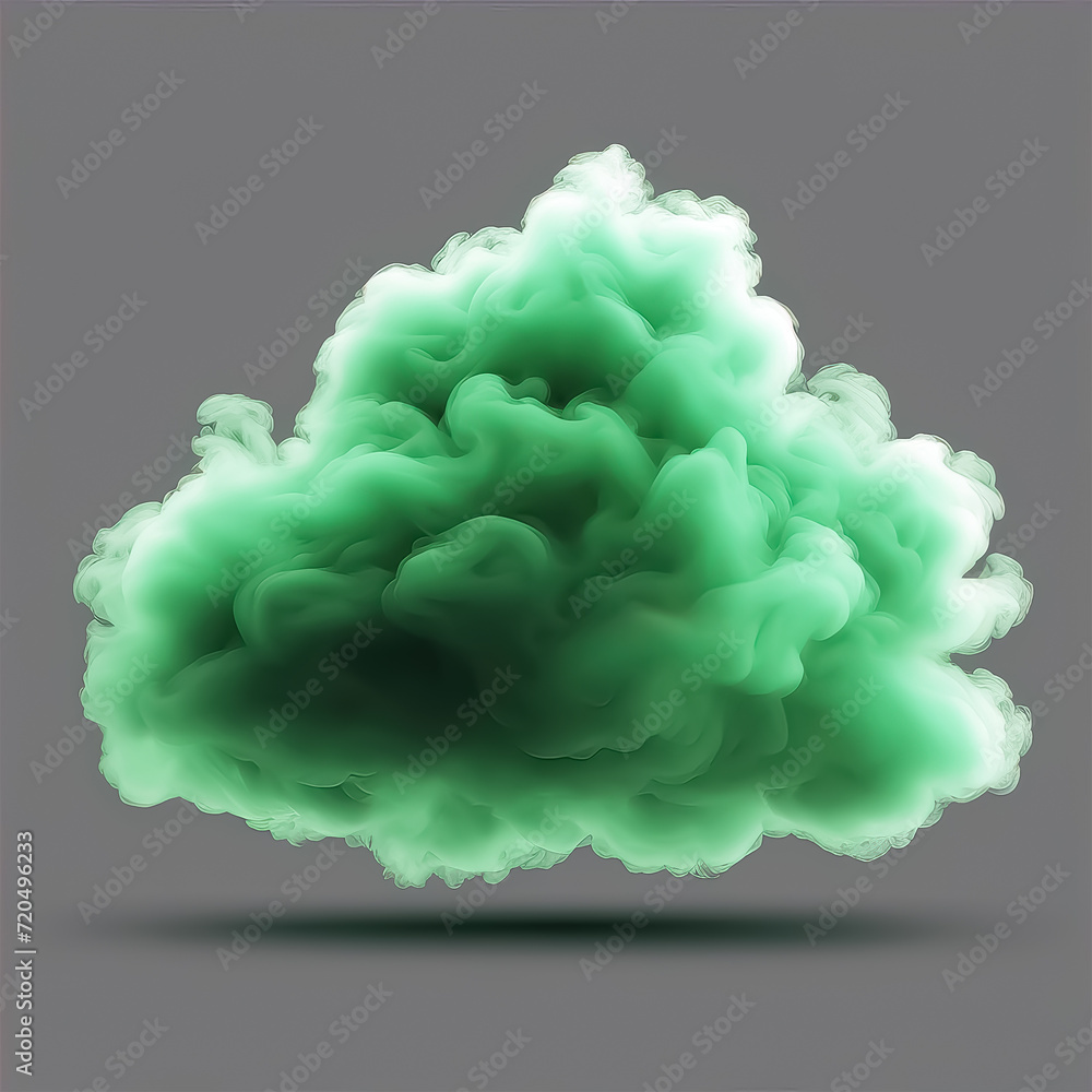 Close-up of an abstract green cloud moving freely in the air. Illustration for design. Close-up of an abstract green cloud moving freely in the air. Illustration for design.
