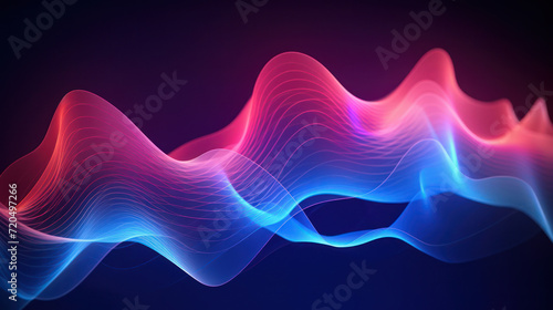 Abstract Digital Flow: Futuristic Wave of Light Illustration in Modern Motion