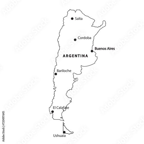 Argentina country map