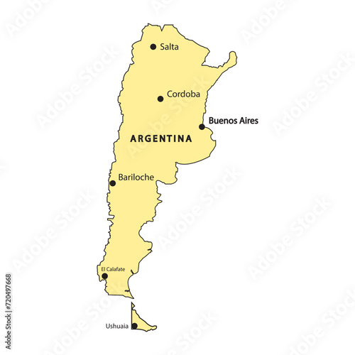 Argentina country map