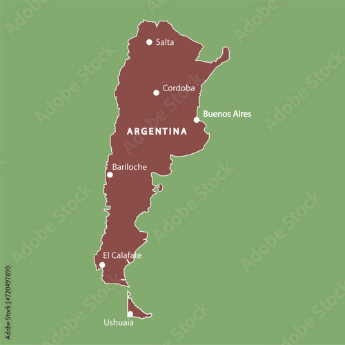 Argentina country map