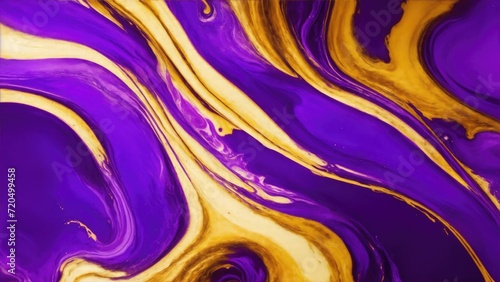 Purple and gold mixed texture fluid art background texture. beautiful fluid abstract texture background