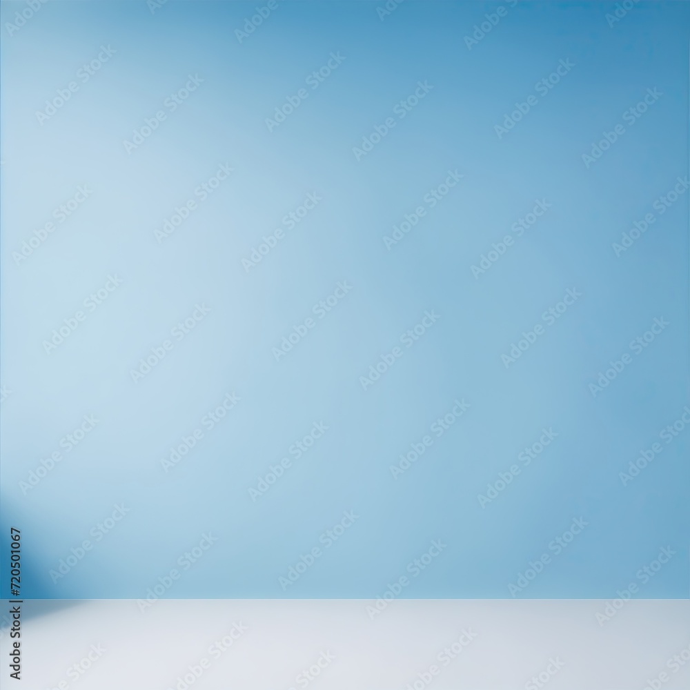 Minimalistic blue background. light blue wall in the interior