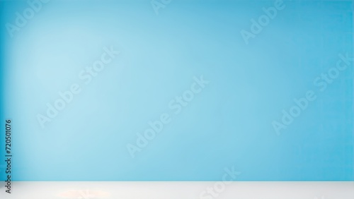 Minimalistic blue background. light blue wall in the interior