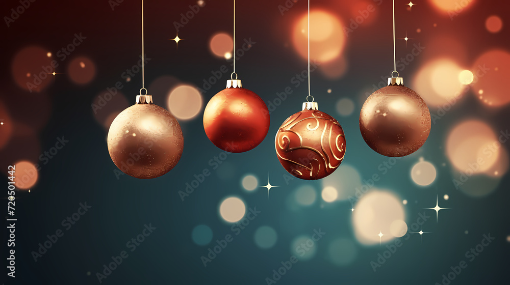 Christmas ball background, Christmas and New Year holidays concept with copy space for text Christmas ball background, Christmas and New Year holidays concept with copy space for text