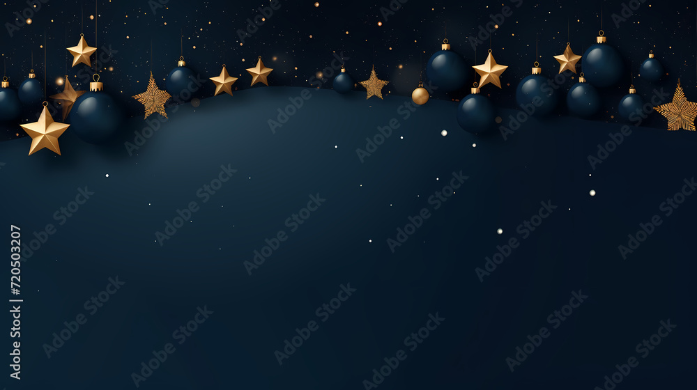 Fototapeta premium Christmas ball background, Christmas and New Year holidays concept with copy space for text