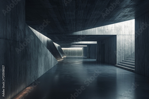 Empty dark abstract concrete room smooth interior. 
