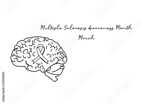 For the purpose of celebrating Multiple Sclerosis Awareness Month, this single line painting is suitable.