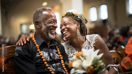 A black elderly marriage