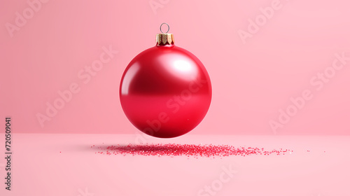 Luxurious Christmas balls on glowing bokeh background, Christmas and New Year minimalistic background
