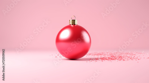 Luxurious Christmas balls on glowing bokeh background, Christmas and New Year minimalistic background