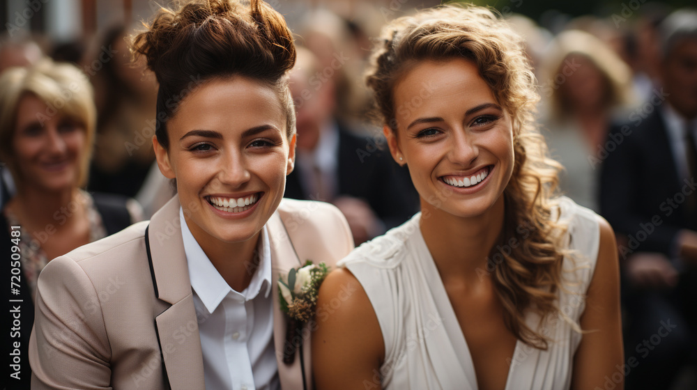 Same sex marriage, a lesbian couple getting married Same sex marriage, a lesbian couple getting married
