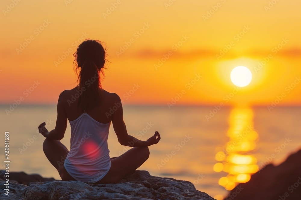 Experience Serenity At Sunset Through The Practice Of Yoga And Mindfulness