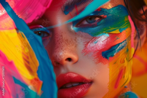 In Highconcept Fashion Shoot  Supermodel Poses With Abstract Elements