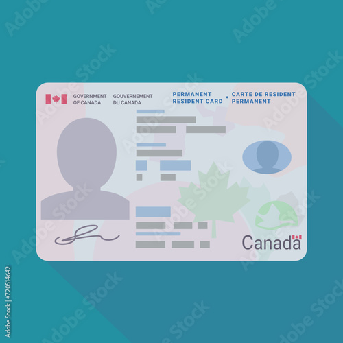 Canadian Permanent Resident Card (flat design)