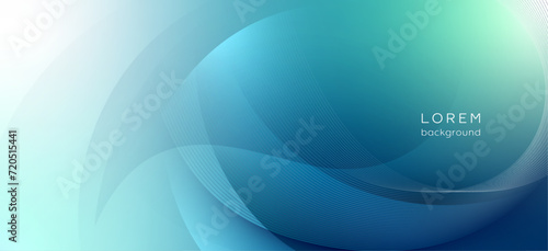 Aquamarine elegant abstract composition with smooth lines.