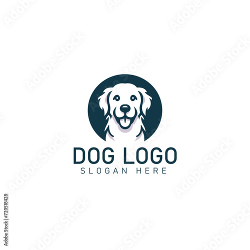 simple minimal dog care logo design