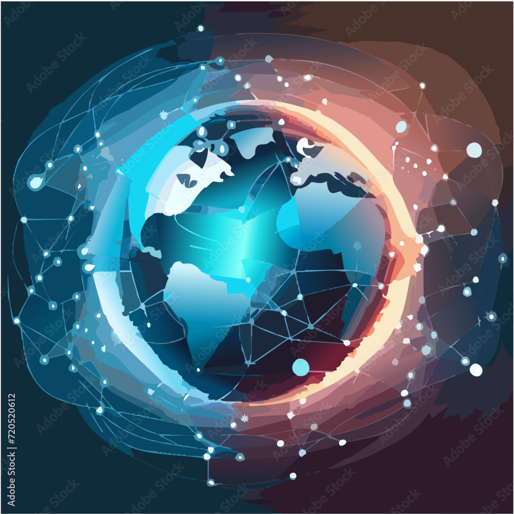 abstract background with globe abstract background with globe