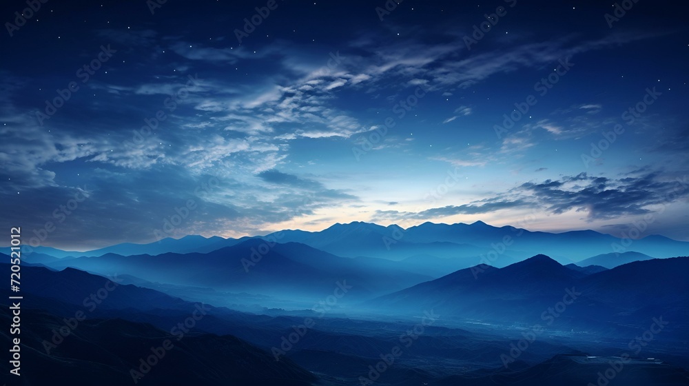 night landscape mountain and milkyway galaxy background 