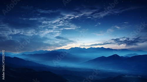 night landscape mountain and milkyway galaxy background  © Microtech