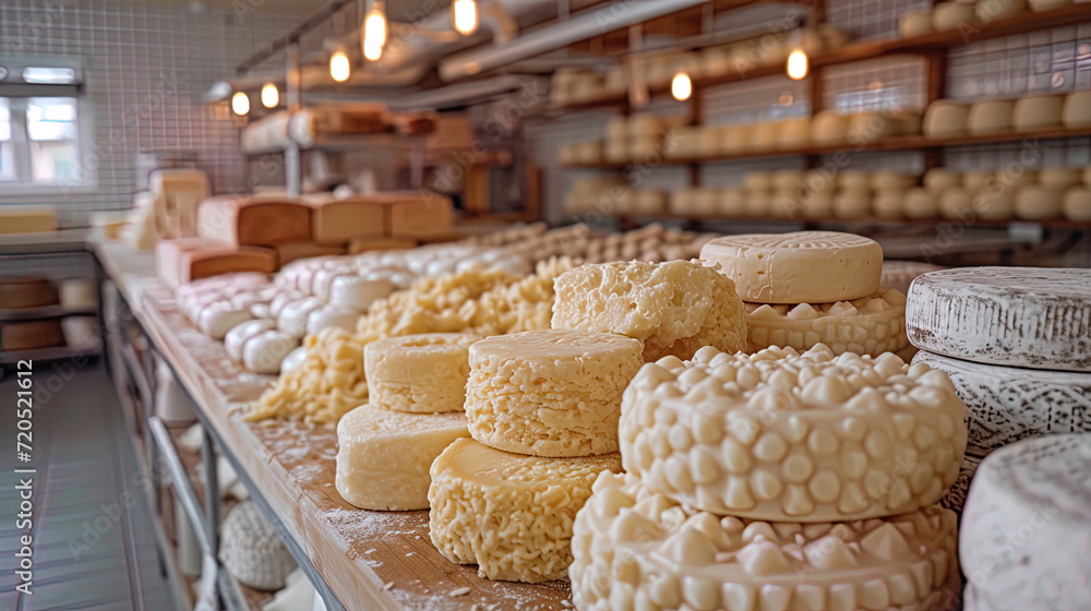 The premises in food production, where the process of making cheese cheese