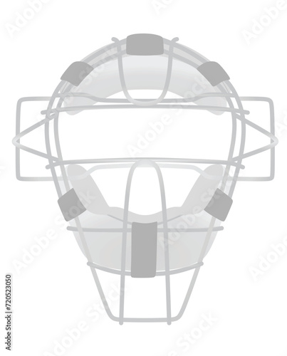 Baseball head facemask. vector illustration