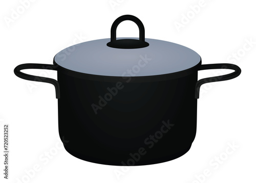 Isolated cooking pot. vector illustration