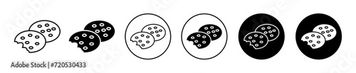 Cookie vector icon mark set symbol for web application