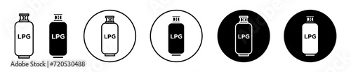 LPG vector icon mark set symbol for web application
