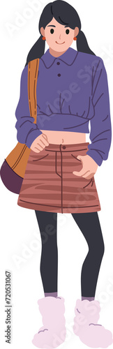 Woman wearing y2k style illustration