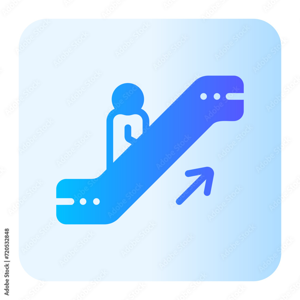escalator gradient icon escalator gradient icon