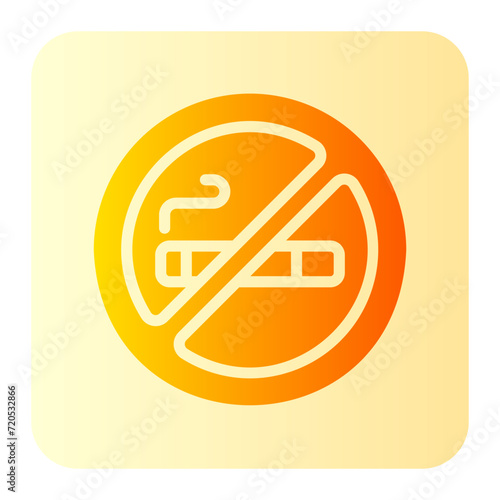 no smoking gradient icon