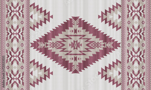American tribal ethnic native pattern.Traditional Navajo,Aztec,Apache,Southwest and Mexican style fabric pattern.Abstract vector motifs pattern.For fabric,clothing,blanket,carpet,woven,wrap,decoration