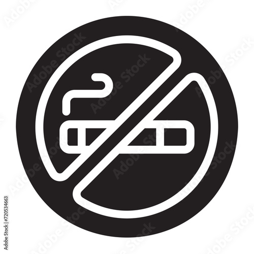 no smoking glyph icon