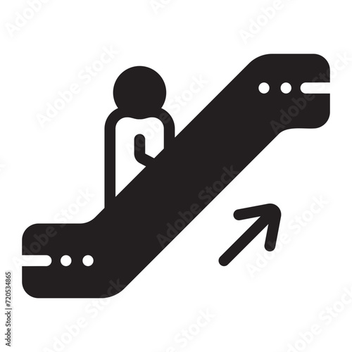 escalator glyph icon