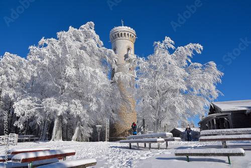 Aussichtsturm auf dem Kickelhahn im Winter photo