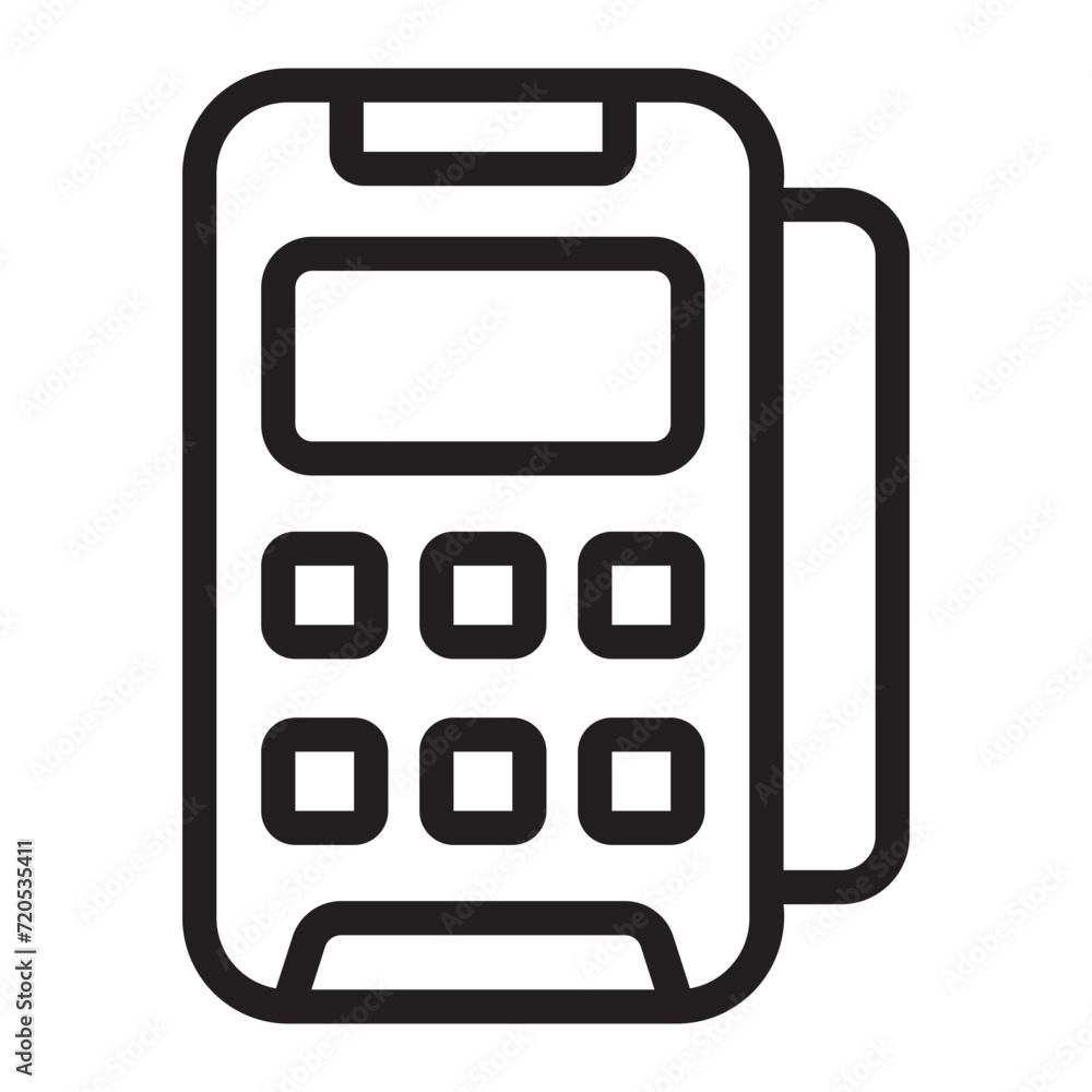 pos terminal line icon pos terminal line icon
