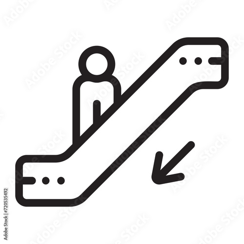 escalator line icon