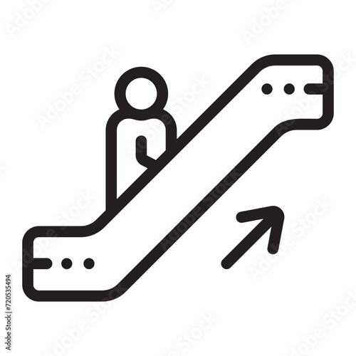 escalator line icon