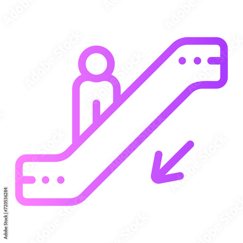 escalator gradient icon