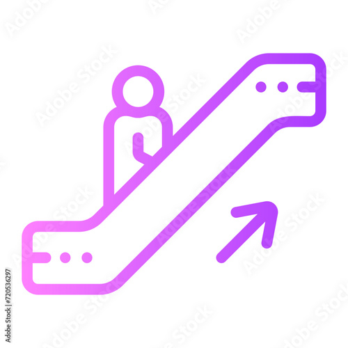 escalator gradient icon