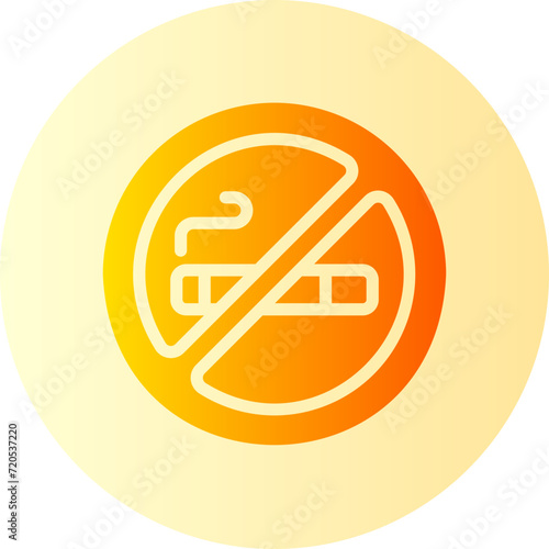 no smoking gradient icon