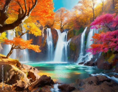 waterfall in autumn © Dan Marsh