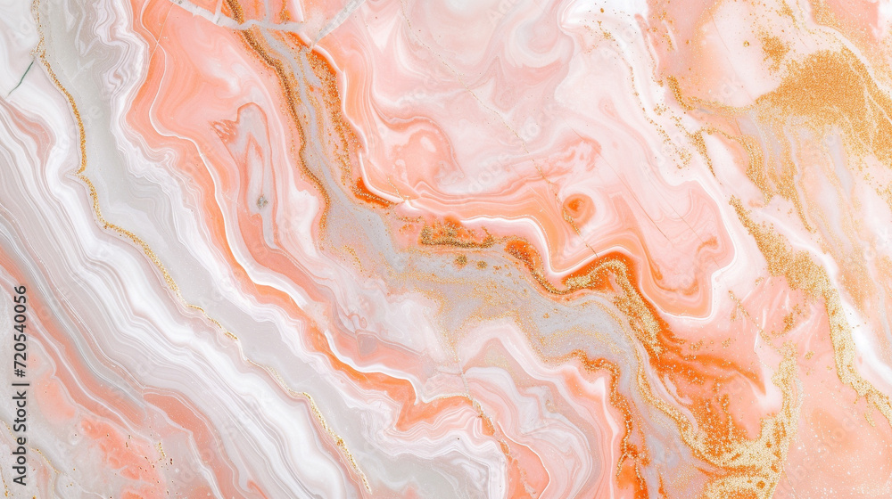 Peach and white marble background