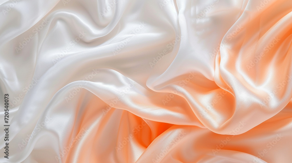 Obraz premium Peach and white silk background 